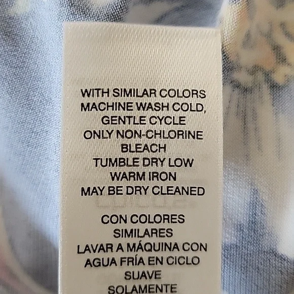 Chico's Blue Floral Paisley Briah V-neck Maxi Dress Size Medium - Picture 8 of 8